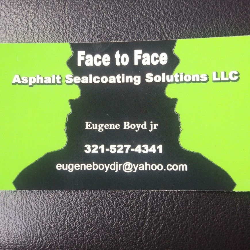Face-to-face asphalt sealcoating Solution llc