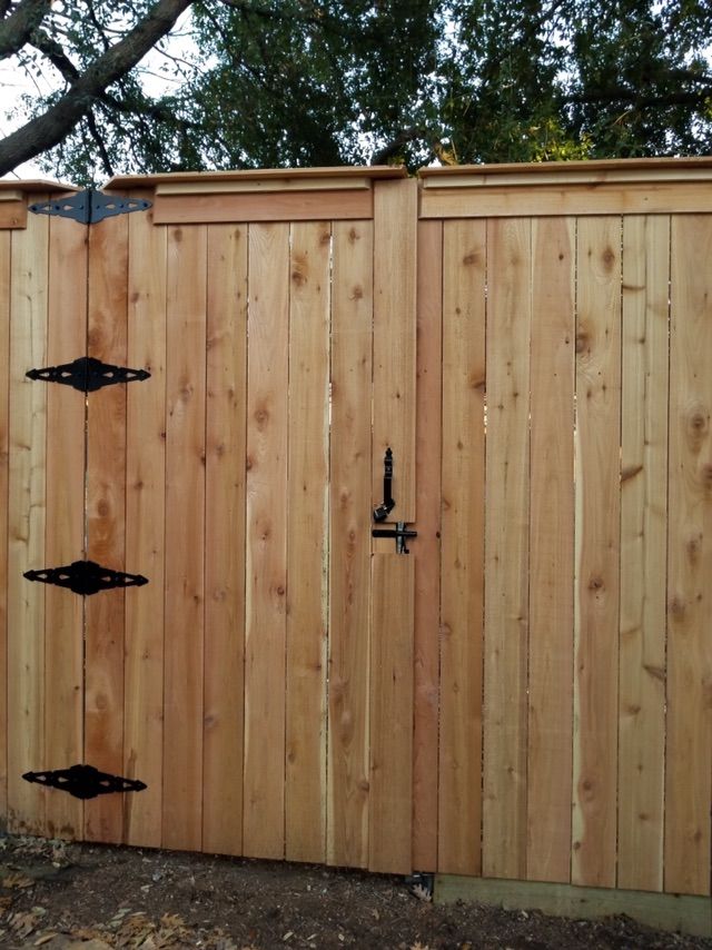 8 ft Cedar side by side with cap and trim. 