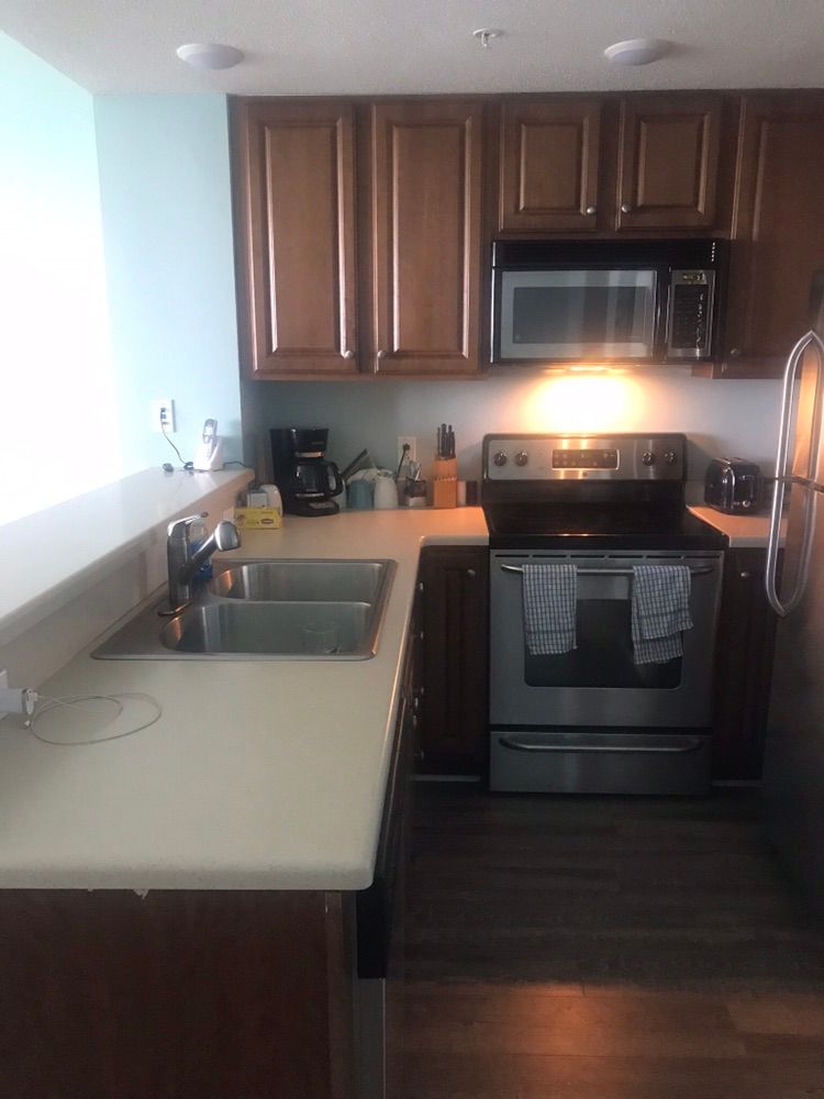Kitchen after I cleaned
