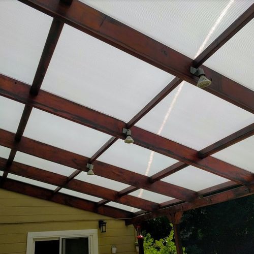 Dennis and Bill  replaced  400 sq ft patio cover w