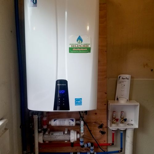 Tankless in Arvada. Endless hot water!