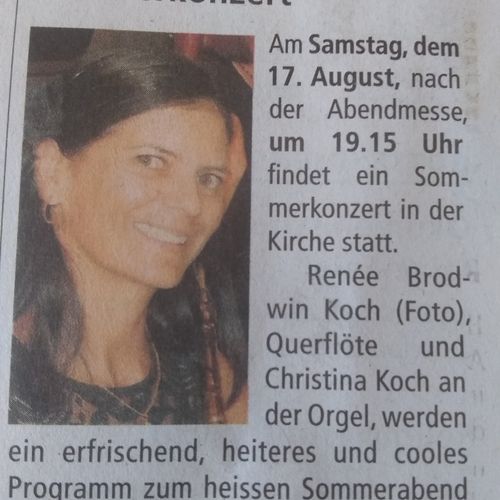 This is a newspaper article in German. I played a 