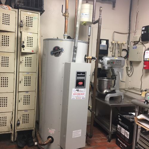 Commercial Water Heater installed at Foxfire Grill
