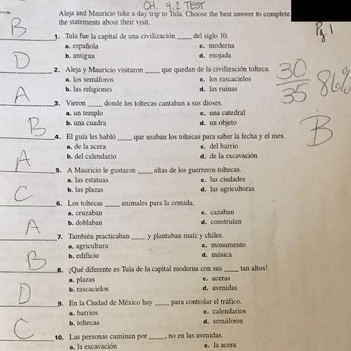 Student 2 Pg. 1 of Chapter Test