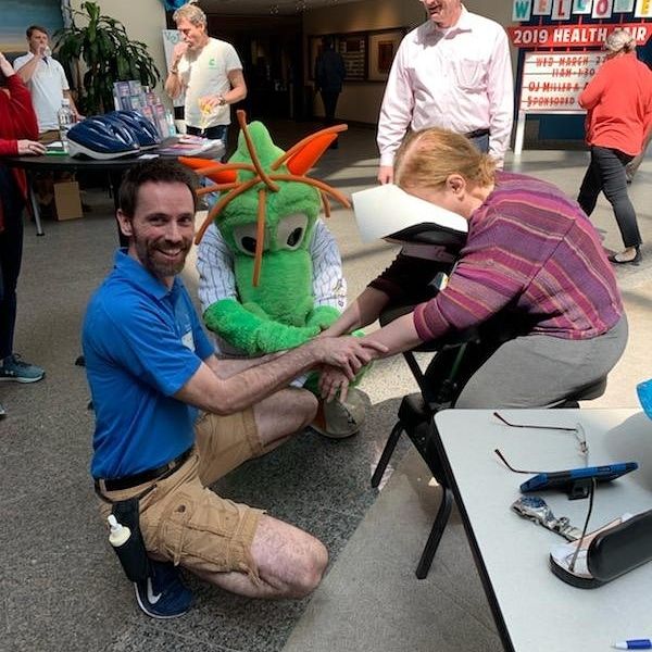 Chair massages at Duke Energy