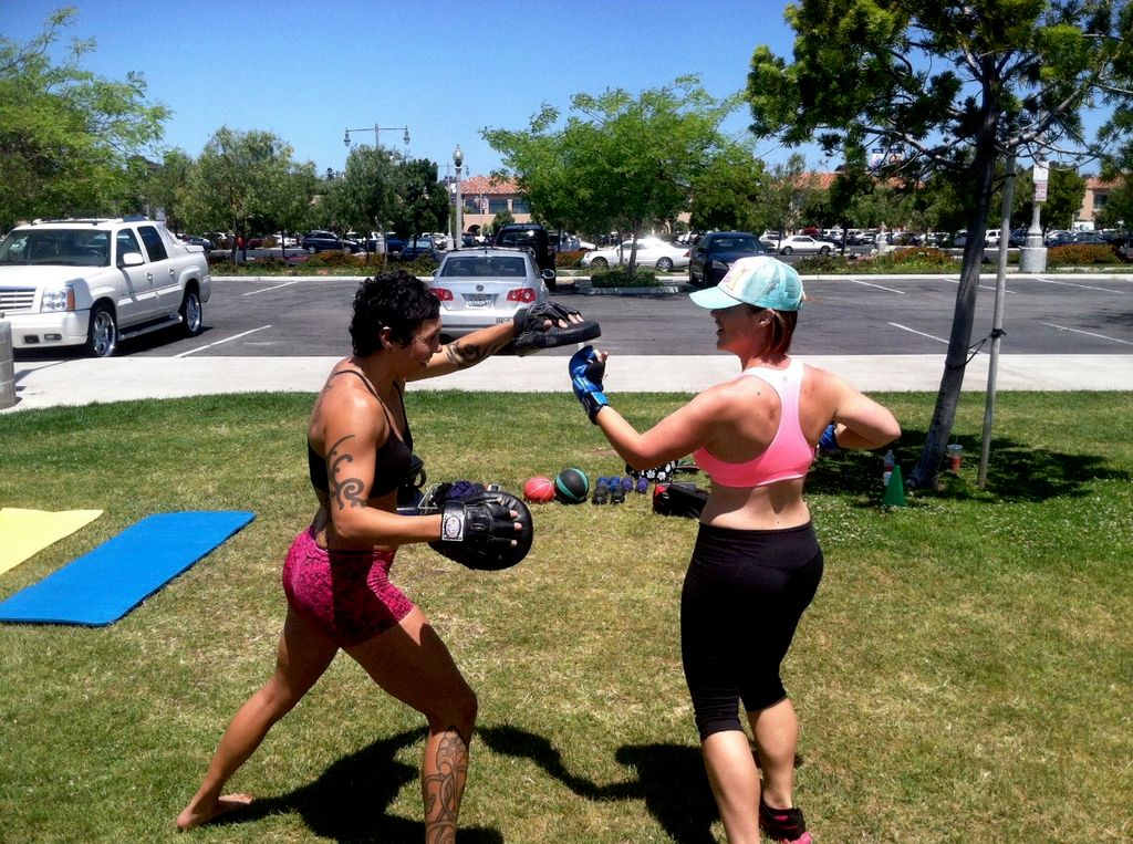Outdoor Coordination and Kickboxing Skills 
