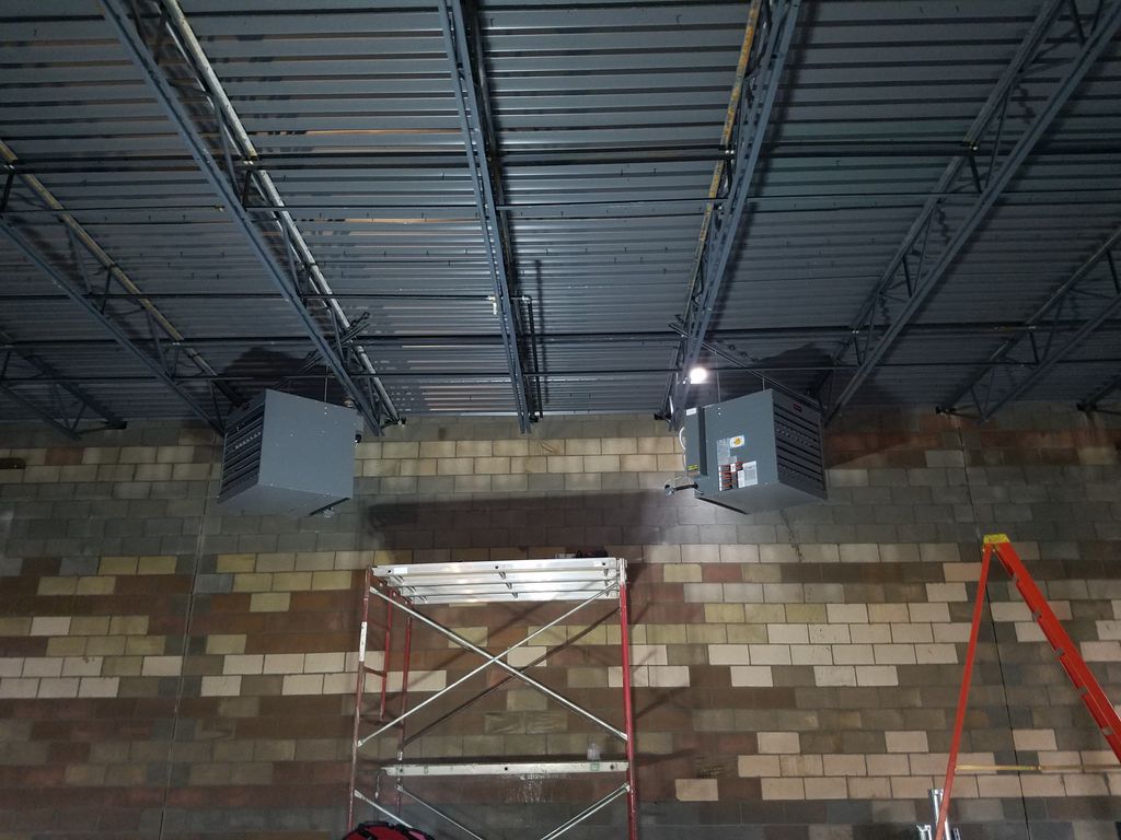 Hanging Heater Commercial installation