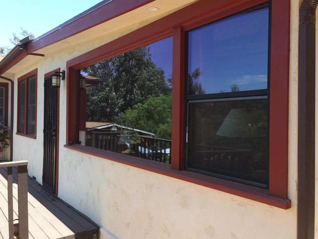 After photo, Repaired window sill, new glass pane 