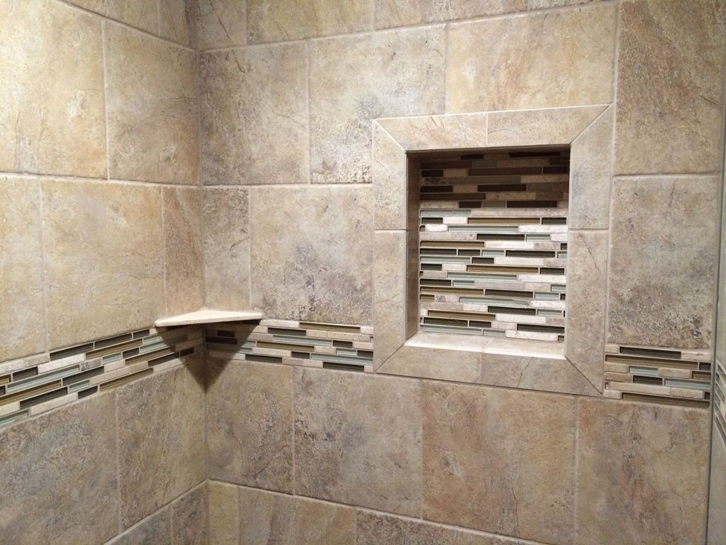 Shower remodel, with custom finish tile.