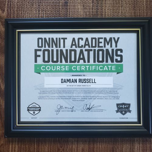 Certified Onnit Foundation Coach