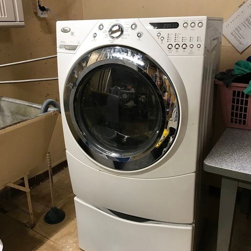 I needed my washer moved in the basement from a po