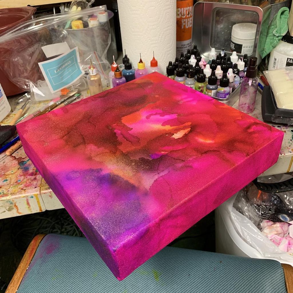 Ink on Canvas, in progress