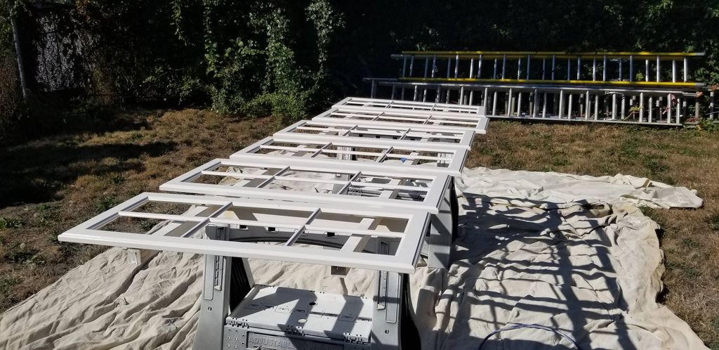 Kitchen glass cabinets renewing 