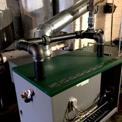 steam boiler install