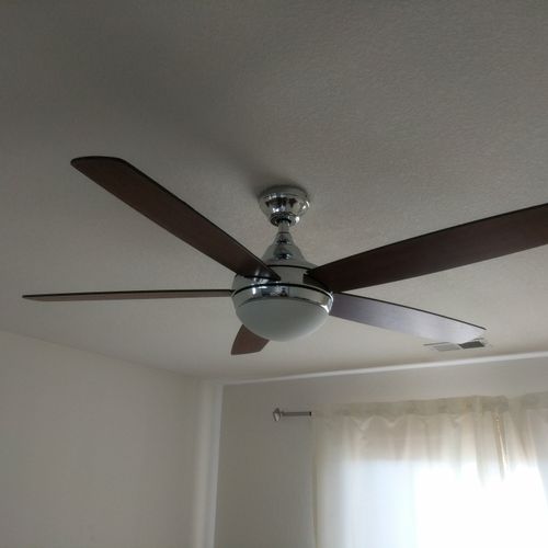 Tim installed a bunch of fans for us and did a rea