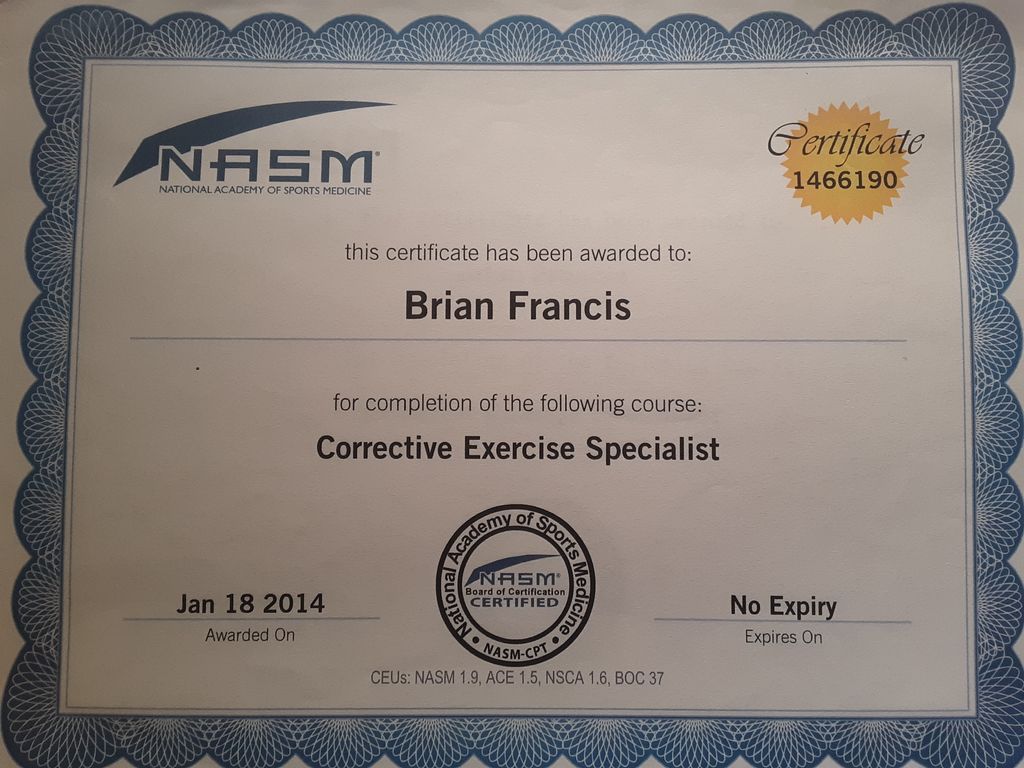 Pittsburgh Corrective Exercise Specialist 