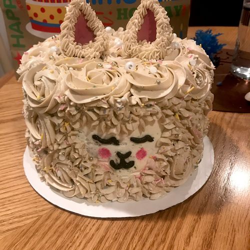 Incredible and talented Llama cake thank you so mu