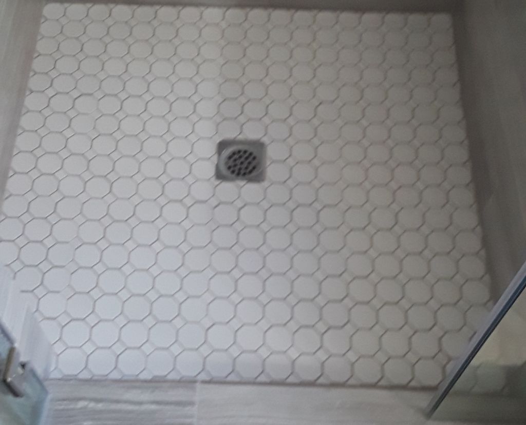 Finish shower pan repaired. 