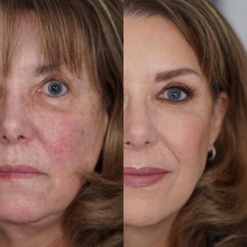 before and after - mature over 30 makeup