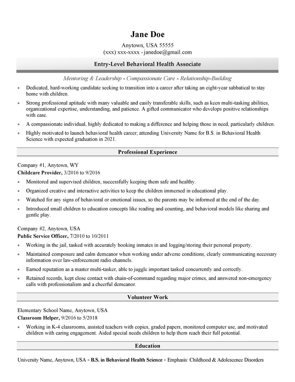 Resume Sample by RAJ Resume Services