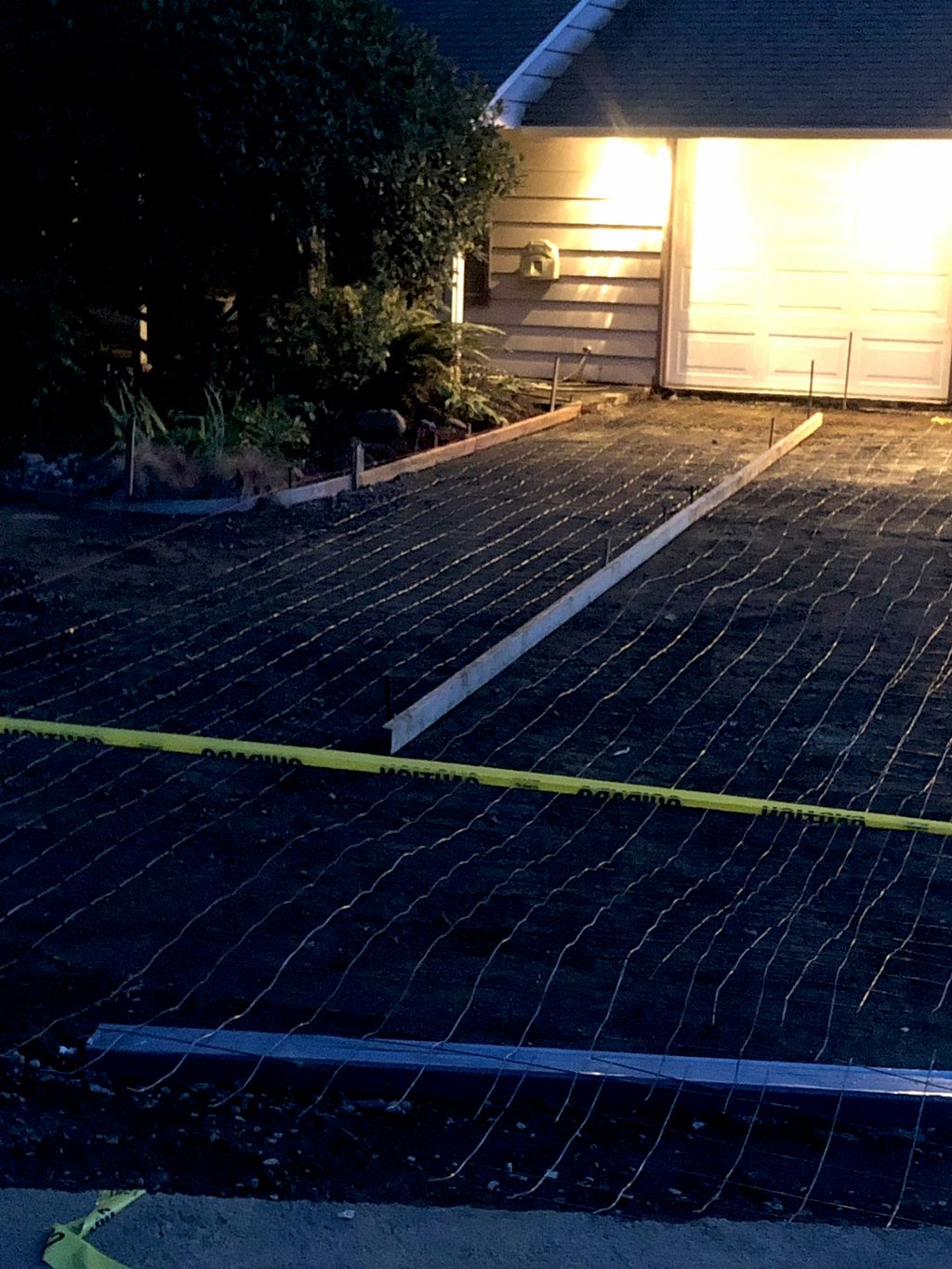 Prep work before pouring concrete