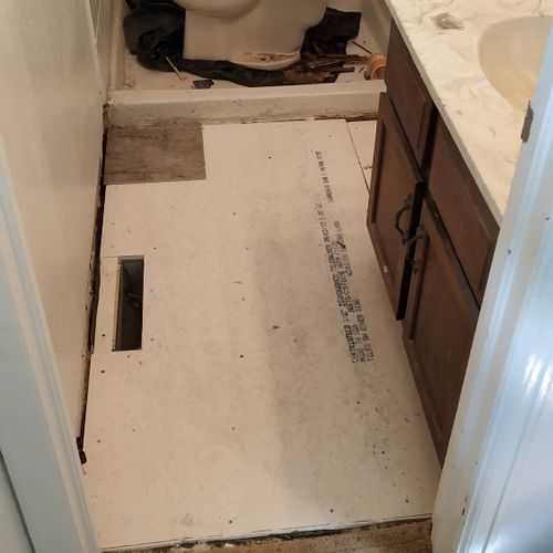 Replaced our bathroom subfloor, laid tile, was on-
