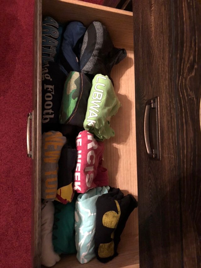 Example of T-shirt drawer