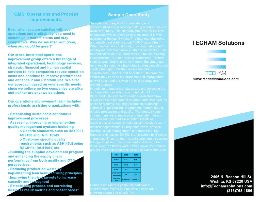 Tri-Fold Brochure Design - Page 1