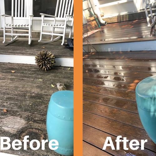 A power wash before-and-after!