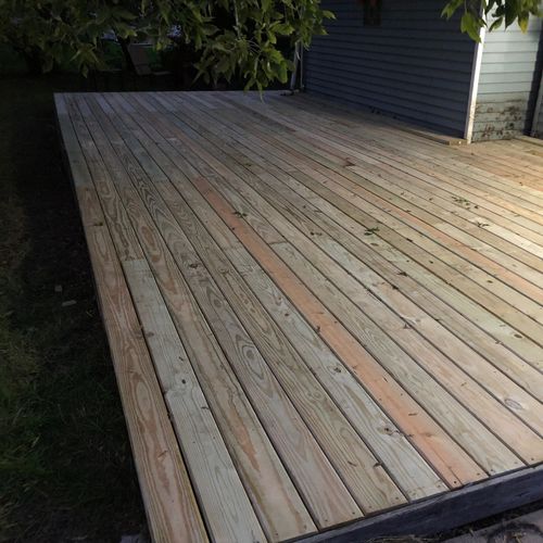 Jason built a beautiful deck for us! It was comple