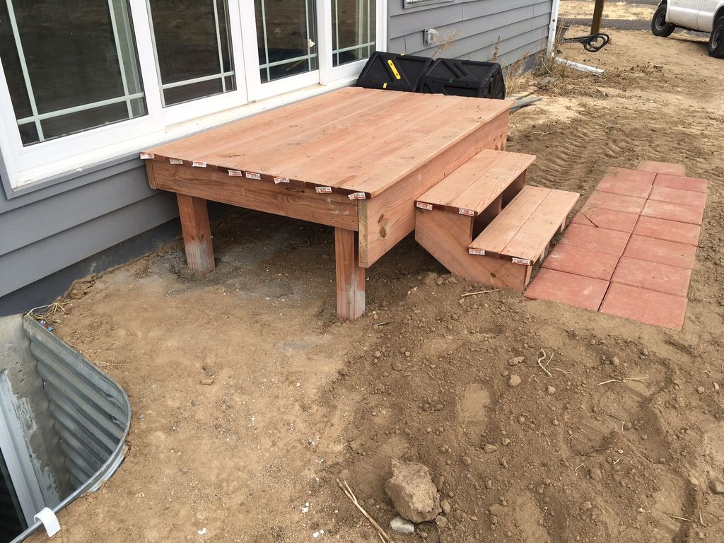 Temporary steps.