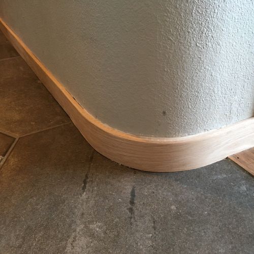 Curved wall trim.