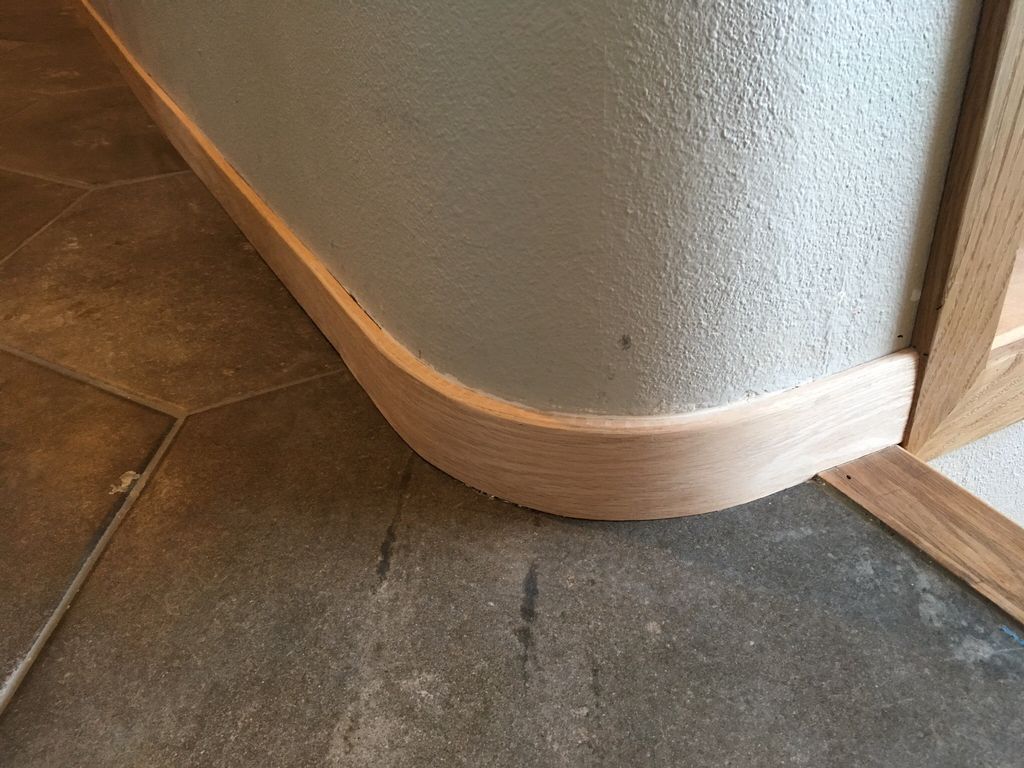 Curved wall trim.