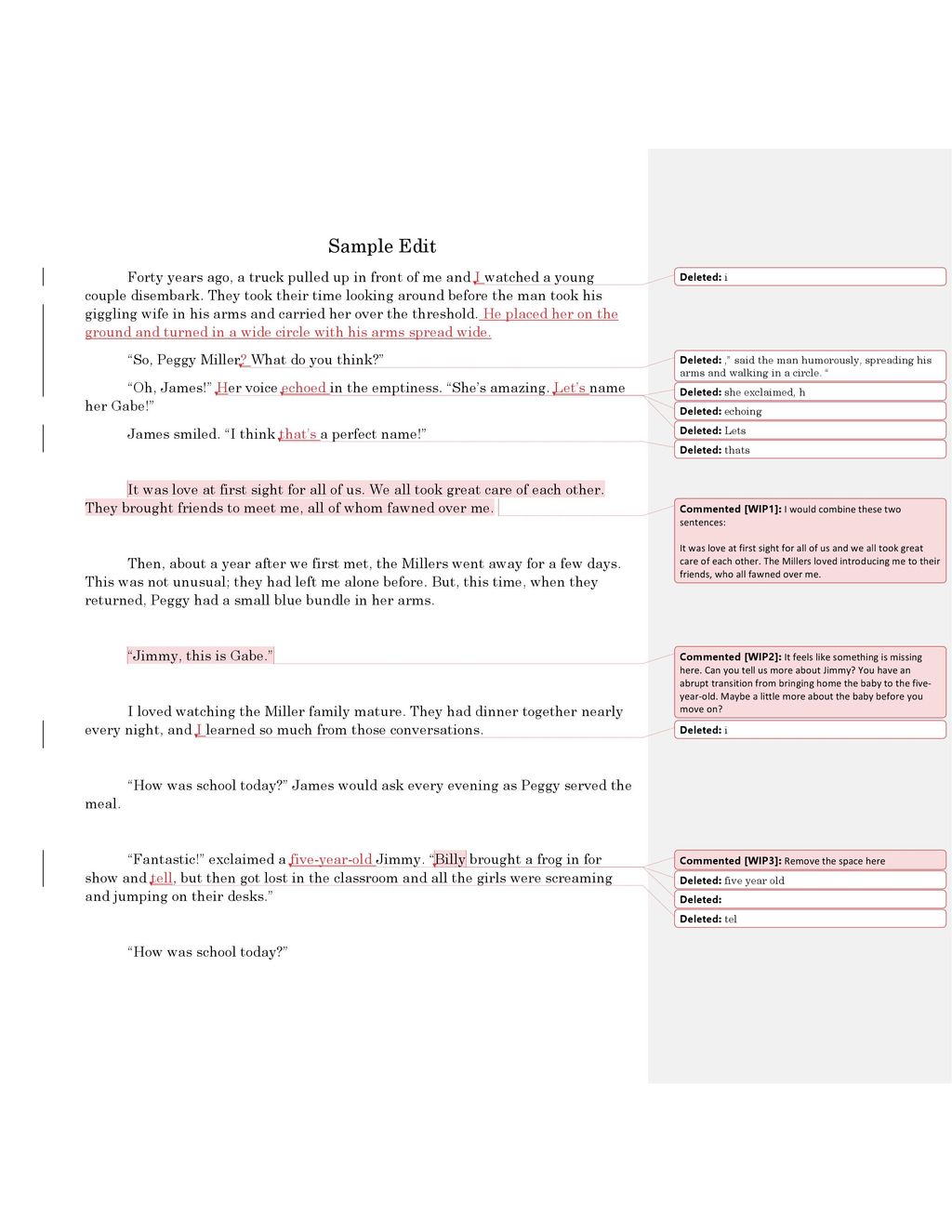 Sample Edit Page 1