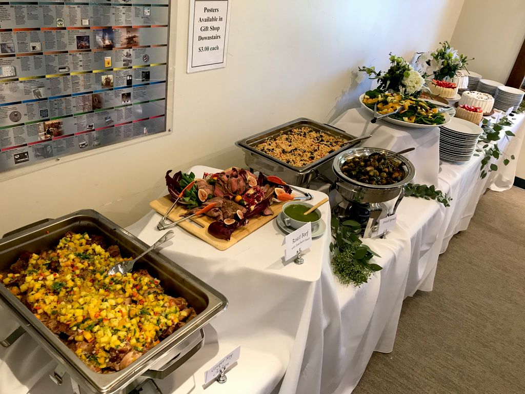 Buffet spread for memorial service 