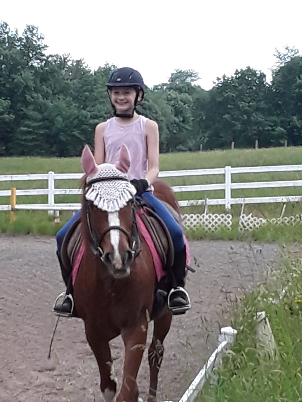 Could this rider's smile be any wider?
