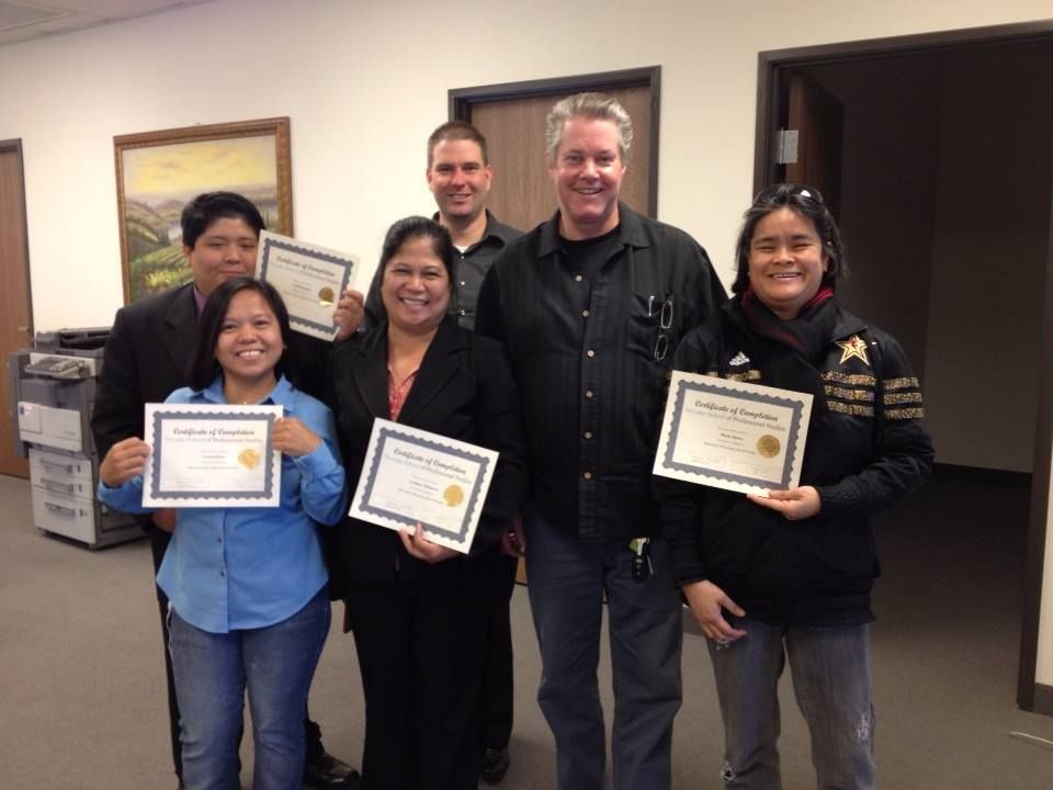 A few of my students completing a MS Word course.