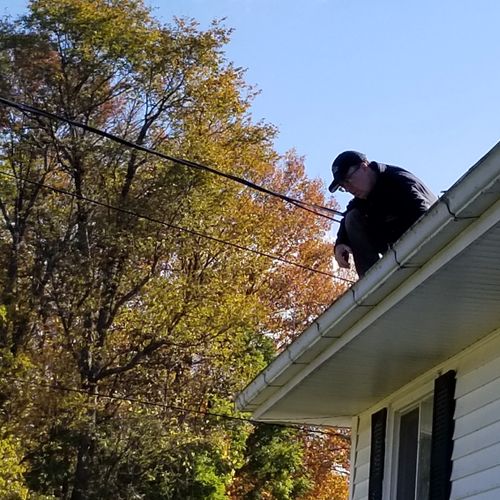 Catskills inspection checking gutters