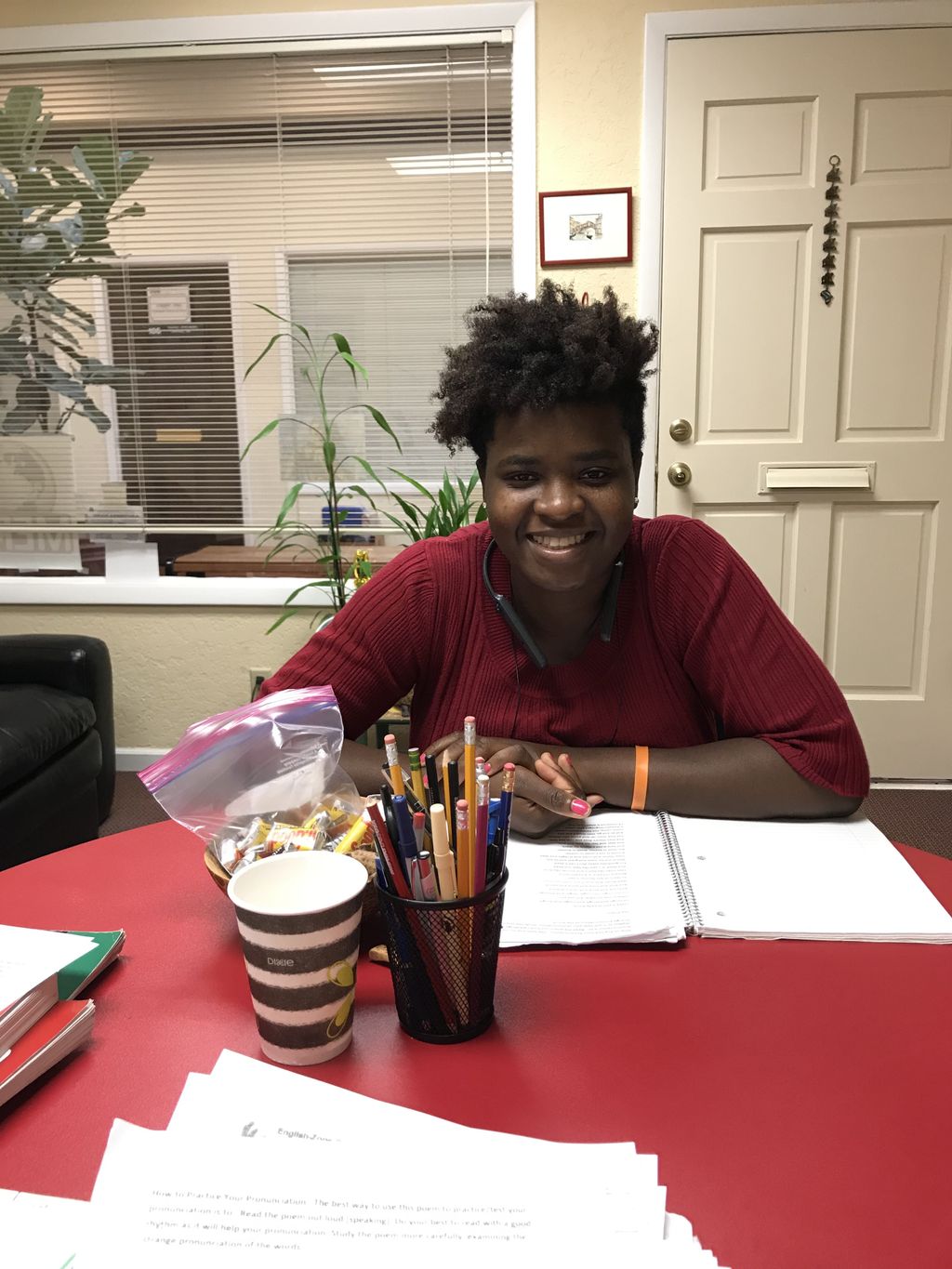 Haitian student taking Accent Reduction classes