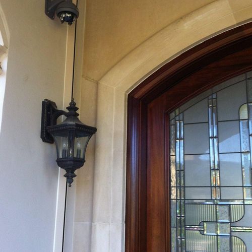 Pan/Tilt/Zoom camera installed at front door