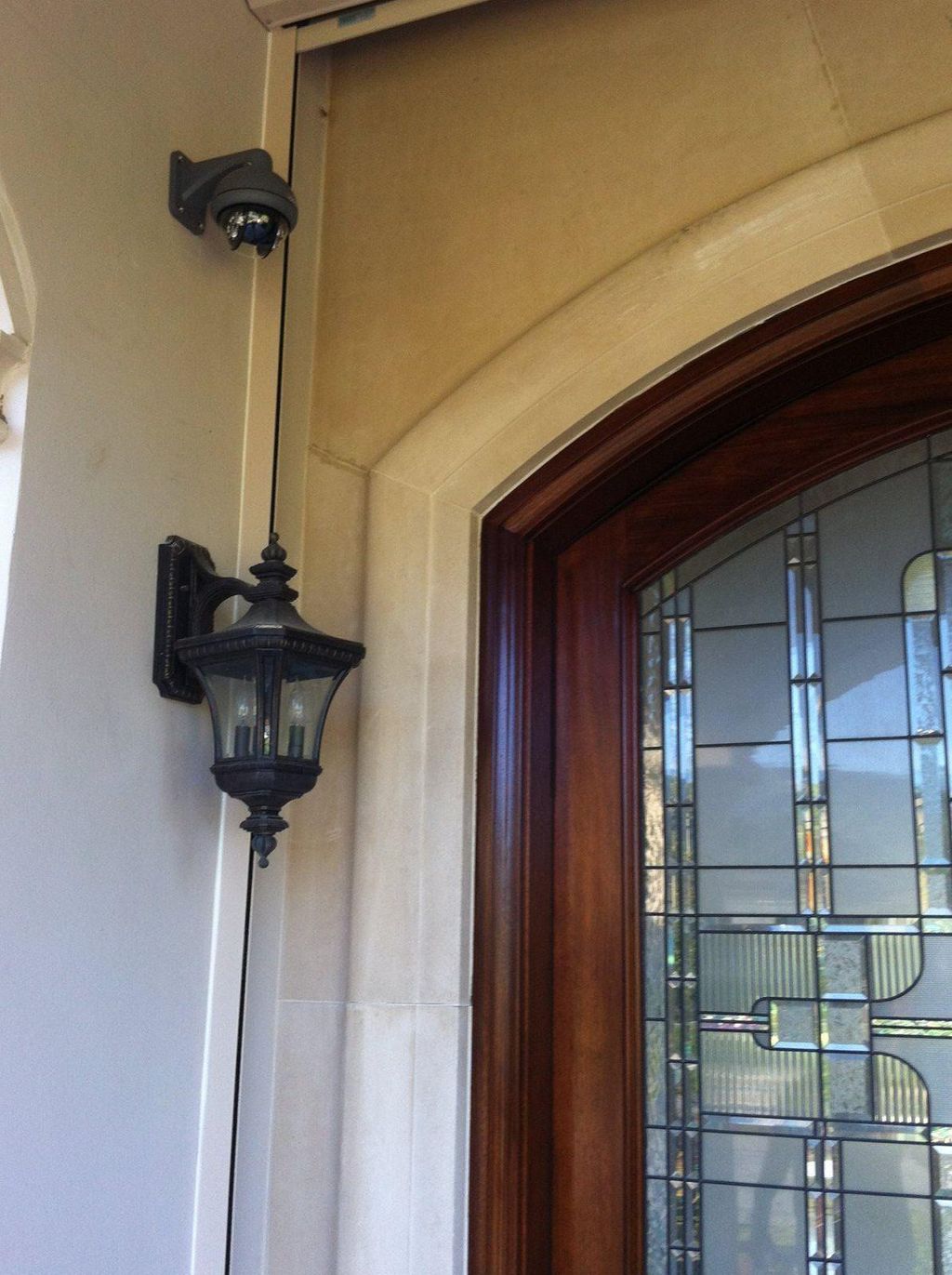 Pan/Tilt/Zoom camera installed at front door