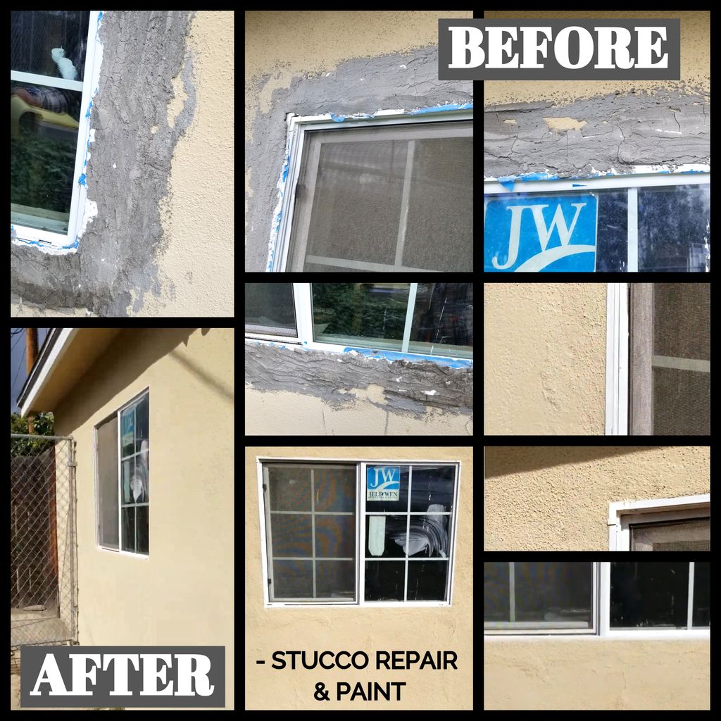 Stucco Repair - Hired to Repair & Paint a Bad Patc
