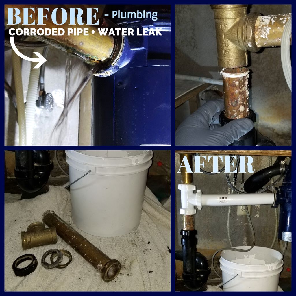Plumbing - Kitchen Sink Corroded Pipe Leaking / Re