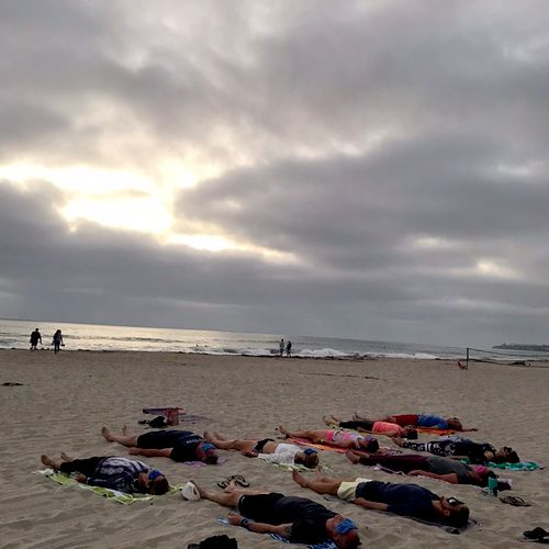 Private vacation sunset yoga class
