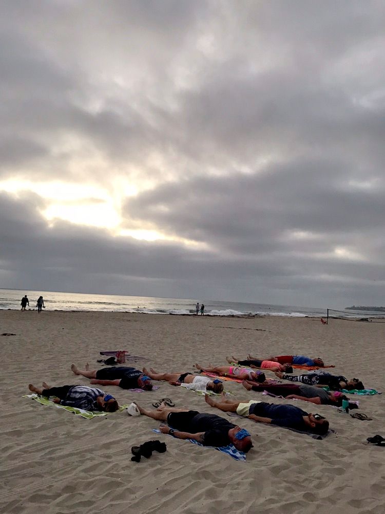 Private vacation sunset yoga class