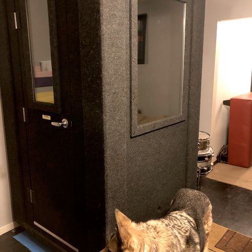 Professional “Whisper Room” Vocal Booth ensures an
