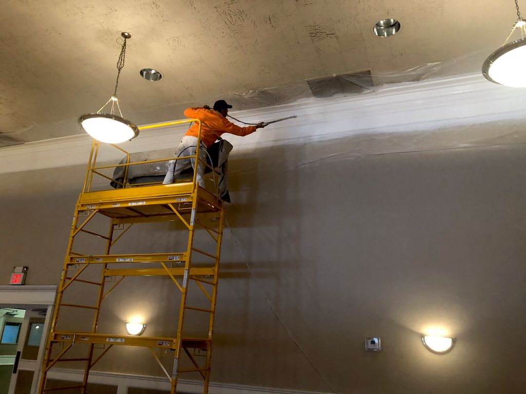 High Ceiling Crown Molding Painting