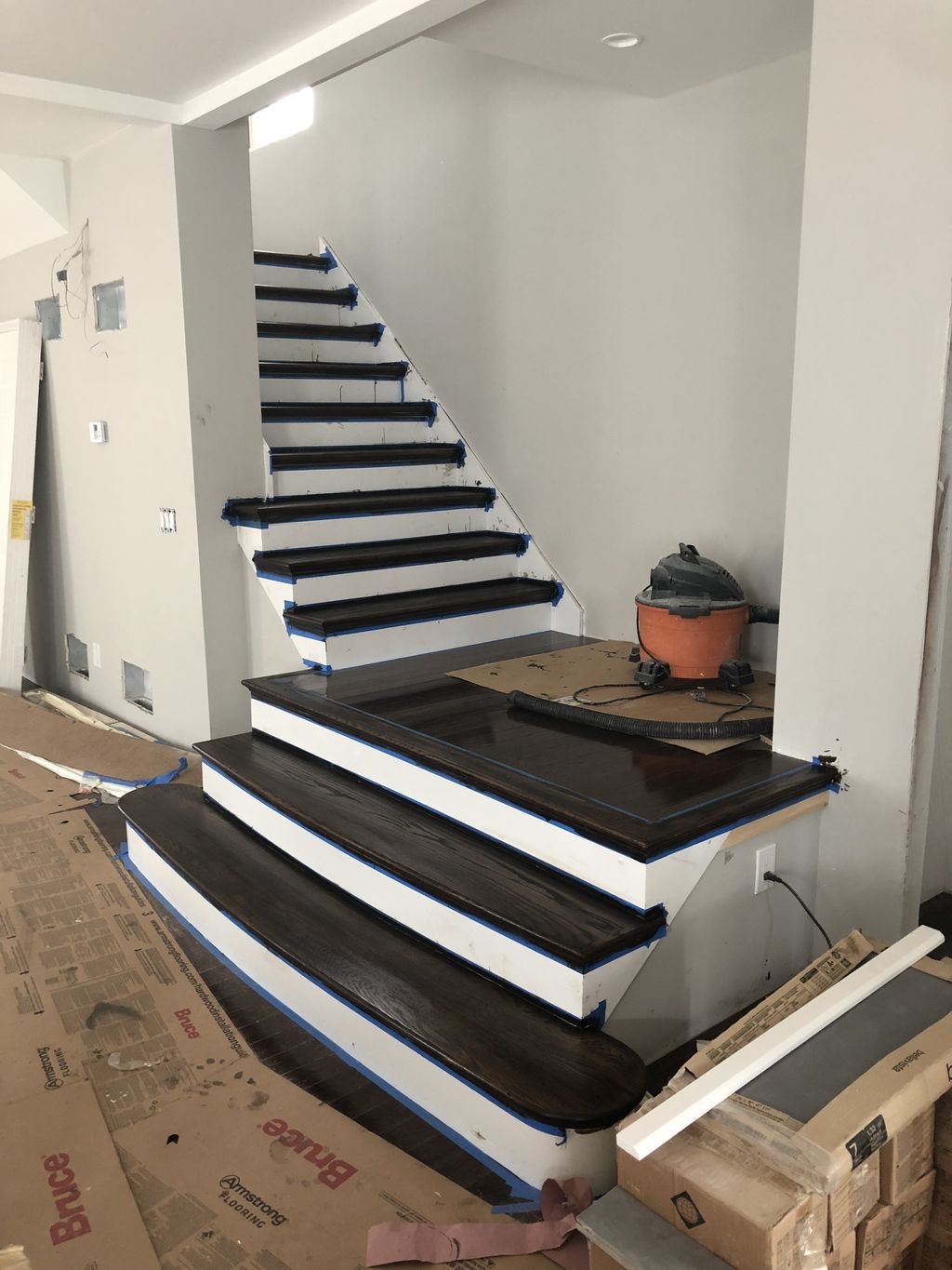 Custom Stained Stairs (After)