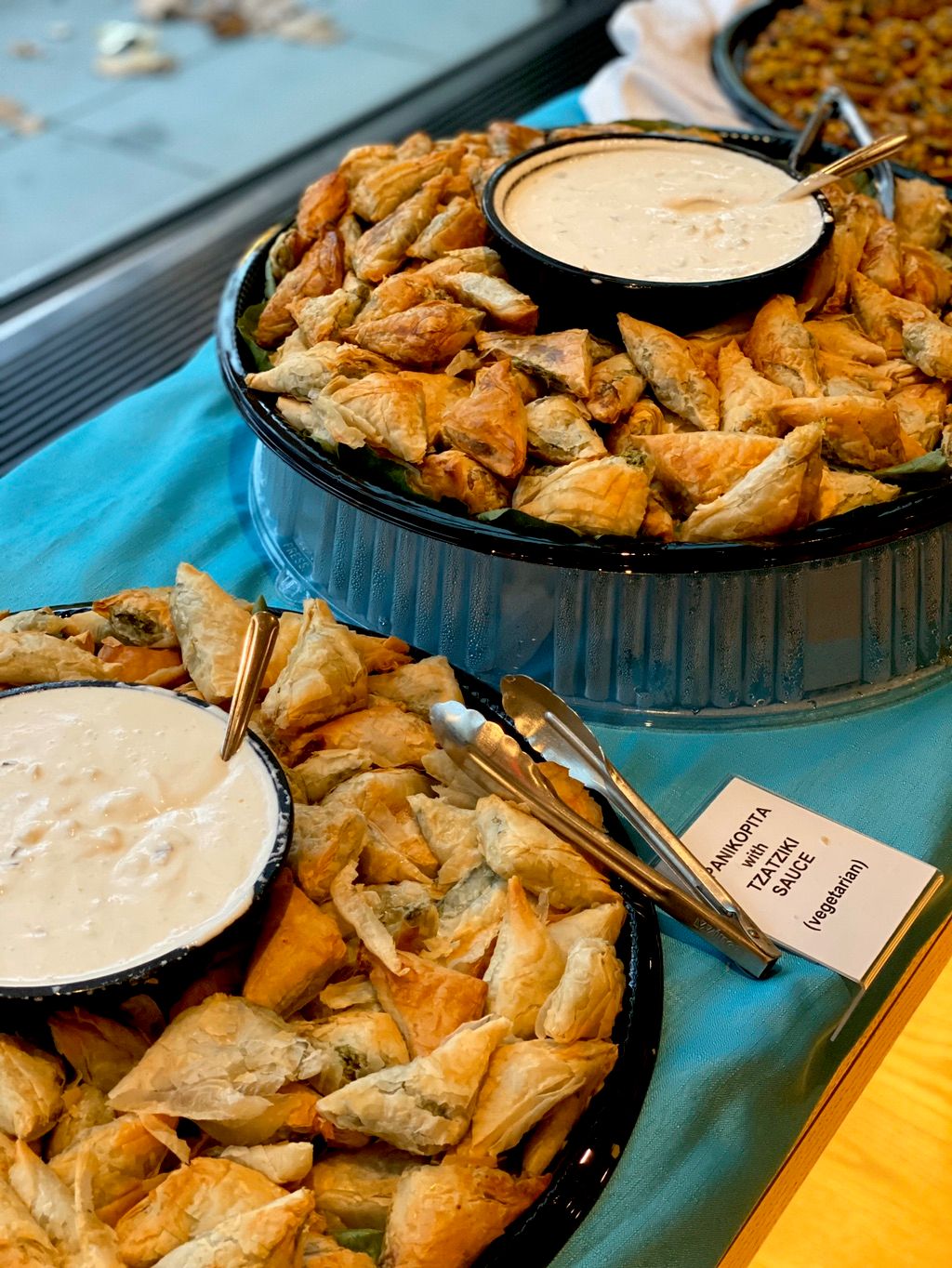 Appetizers: Spanakopita with Tatziki Sauce (vegeta