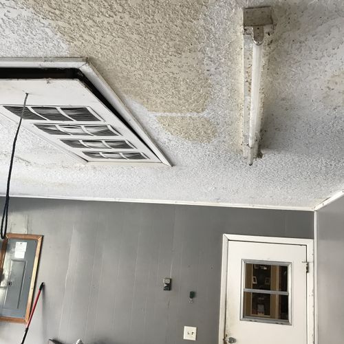 Moisture in a ceiling 